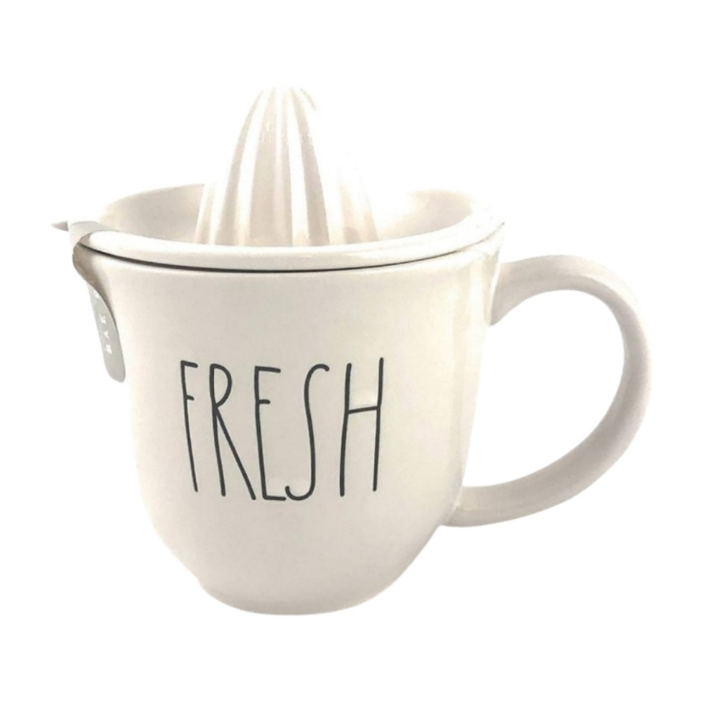 RAE DUNN FRESH CITRUS CERAMIC JUICERDESIGN: FEATURES THE WORD "FRESH"